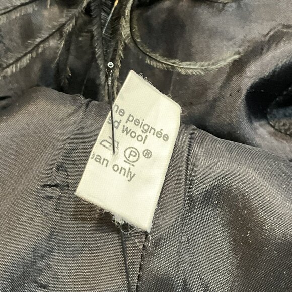 Mugler Black Wool Cocktail Dress with Feather Trim Size S - Picture 11 of 12